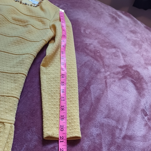 Yellow Mini Bee dress jewel accent thick lined gorgeous feminin ruffles Bey mini - Picture 10 of 13